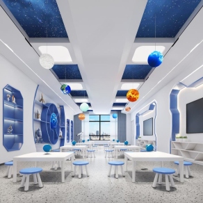 现代幼儿园科学发现室3D模型下载